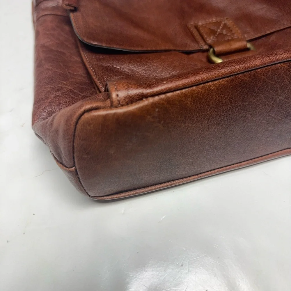 Vintage Leder Buck Brown Leather Crossbody Bag